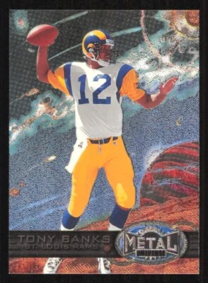 1997 Metal Universe TONY BANKS card #7 ST. LOUIS RAMS Football - Image 1 of 2