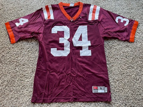 NIKE Virginia Tech Hokies Football Jersey MENS Adult S #34 Cover