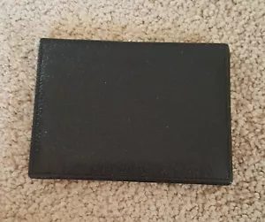Credit card holder wallet black nappa calf leather mens womens unisex vintage - Picture 1 of 6