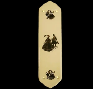 Ceramic Door Finger Plate Cream Ladies and Gents Regency Design (Each) - Picture 1 of 3