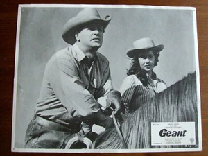 ELIZABETH TAYLOR ROCK HUDSON GEANT PHOTO D'EXPLOITATION 1956 23X29CM - Picture 1 of 1