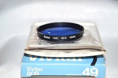 Vivitar VMC NEW 49 mm 80 B Screw-In Filter with Pouch & Box Made USA (T-13) - Image 1 of 4