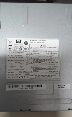 Alimentatore HP  503376-001  per PC DESKTOP  COMPUTER  240w  PC8019 - Immagine 1 di 2