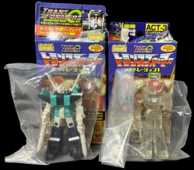 Transformers Takara ACT 3 Open Box Color Sixshot & Clear Soundwave W/ Bases -C5 - Image 1 of 4