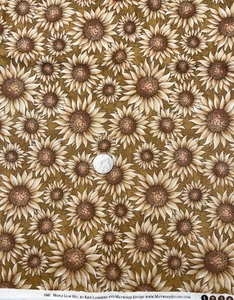 MAPLE LEAF HILL #1661 by Kris Lammers & Maywood Studio - Tan Sunflowers 1 yd - Picture 1 of 1