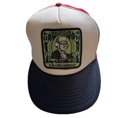 Bonés de qualidade vintage por George Trucker erva daninha cultivada por George malha chapéu Snapback - Imagem 1 de 4