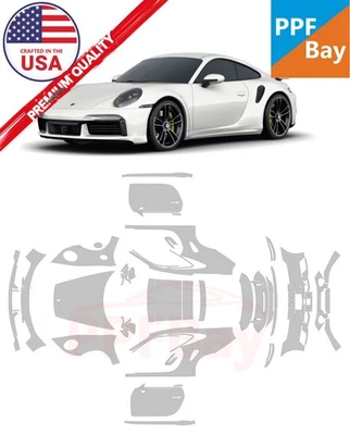Для Porsche 911 Turbo S 2020-2025 fULL vEHICLE защитная пленка для краски предварительно нарезанная PPF - Изображение 1 из 4