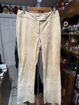 Pantalones de cuero Wilsons Pelle Studio gamuza cuero beige talla 12 Foto 1 de 4