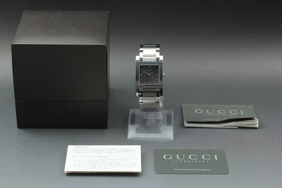 N MINT Box Papers] GUCCI Timepieces 7900M.1 Black dial Swiss made 30mm Qz Men's - image 1 of 4