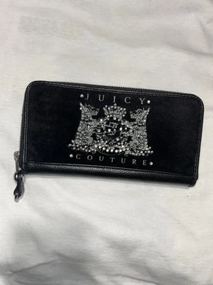 Cartera monedero Juicy Couture terciopelo Pam Gela negro diamante lentejuelas Scottie perros con cremallera Foto 1 de 4