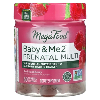 Baby & Me 2, Prenatal Multi, Frambuesa Roja, 60 Gomitas Foto 1 de 2