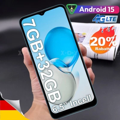 2025 Neu Handy Ohne Vertrag  Android 15 Smartphone 6,5" Dual SIM 16GB/32GB 8Core - Bild 1 von 4