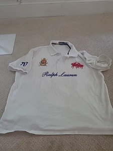 Polo Ralph Lauren County Riders Jockey Club Custom Poloshirt weiß Herren 3XL - Bild 1 von 9