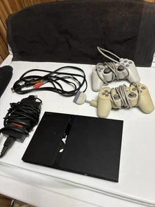 PlayStation 2 Slim And Cords With Two Controlers - Picture 1 of 8