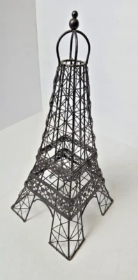 Black Metal Eiffel Tower Paris Home Decor Statue Figurine 14 & Half Tall x 9 x 7 - Image 1 of 4