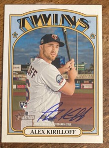 2021 Topps Heritage Alex Kiriloff Real One On Card Auto Minnesota Twins