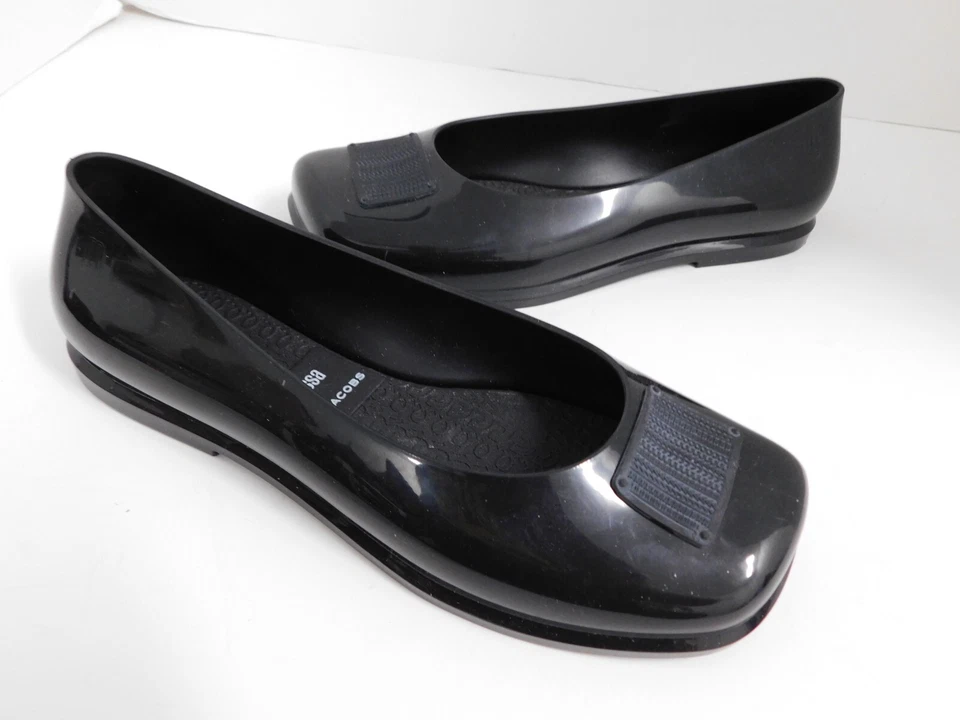 Melissa Marc Jacobs Black Ruby Jelly Ballet Flat Shoes sz 7 - Image 1 of 4
