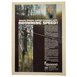 Browning Bogen Pfeile Vintage Print Werbung 80er Hirsch Jagd Morgan UT - Bild 1 von 5