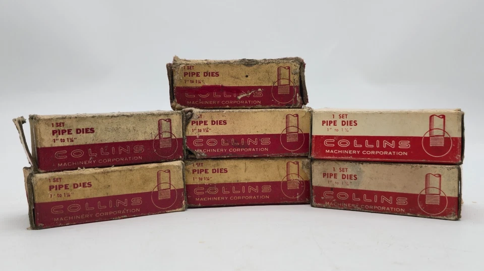 Collins Machinery Corp 1 Set of Pipe Dies (4 Dies) New in Box Old stock. - Image 1 of 4