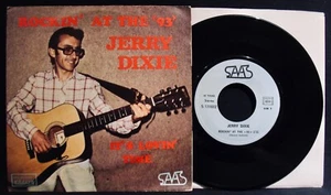 JERRY DIXIE ~ Rockin' At The 93 - Funda de imagen de importación autografiada y 45-Rockabilly - Imagen 1 de 3