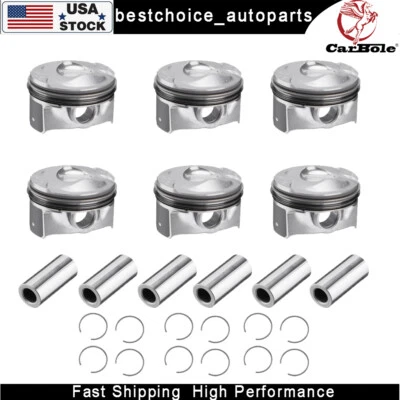 Pistón STD de 6 piezas con anillo para Jaguar XF XJ Land Rover 3,0 L V6 sobrealimentado AJ126 Foto 1 de 4