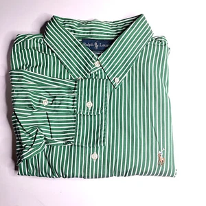 Ralph Lauren Classic Fit Mens XXL Long Sleeve Green Button Down Casual Shirt - Picture 1 of 2