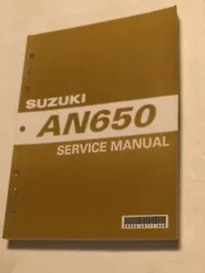Suzuki AN650 Service Manual 99500-36110-03E from 2003 - Foto 1 di 5