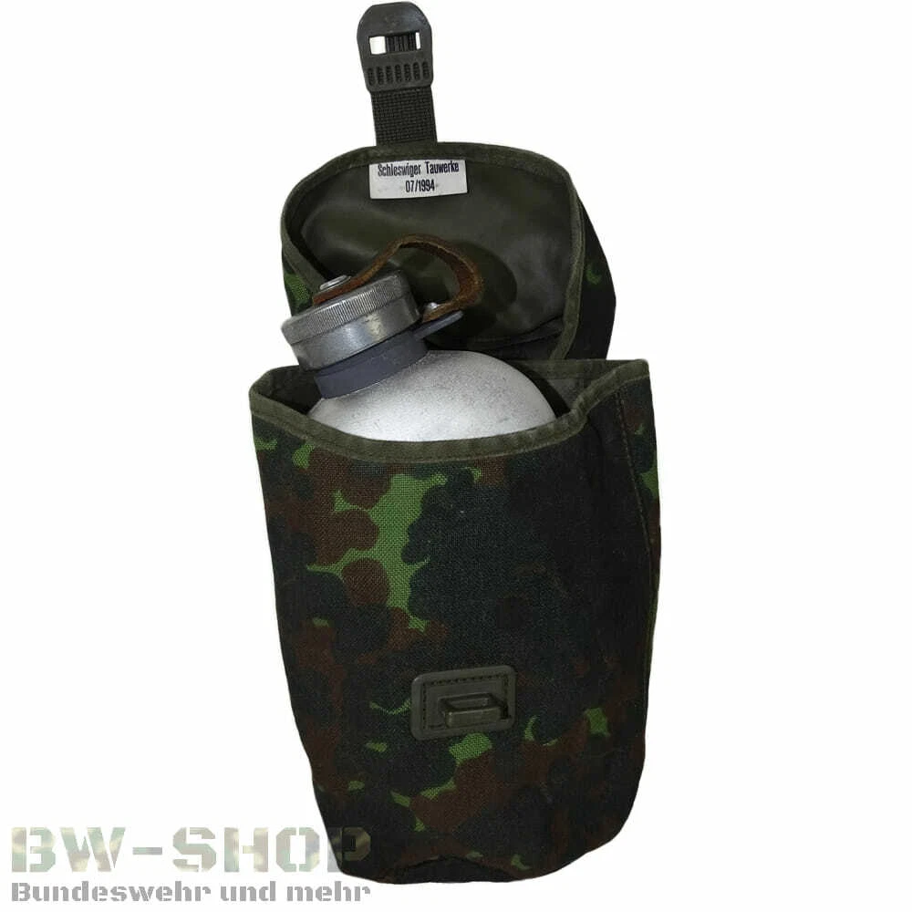 ZXNQ Edelstahl Feldflasche 1 Liter – Doppelwandig, Militär-Design, Für Outdoor, Camping & Survival