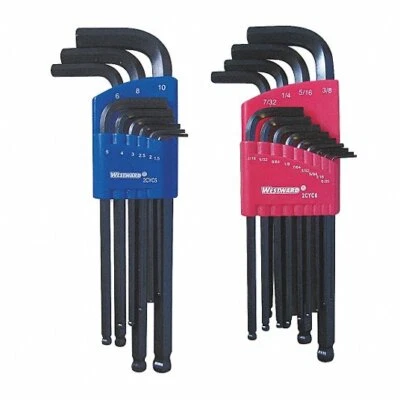 Westward 2CYC7 22 Piece Metric/Sae L-Shape Hex Key Set - Image 1 of 4