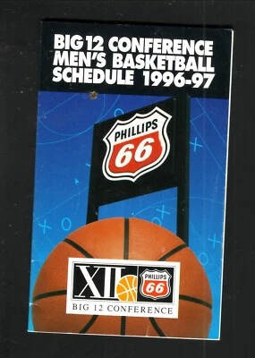 Big 12 Conference--1996-97 Basketball Pocket Schedule--Phillips 66 - Image 1 of 2