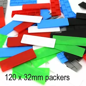 120 x 32mm Mixed Glazing Packers Spacers Window Shim Flat Glass Plastic upvc pvc - Picture 1 of 15