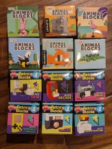 Block Tech COMPLETE SERIES! Animal Blocks & Retro Blocks! Five Below BRAND NEW! - Picture 1 of 1