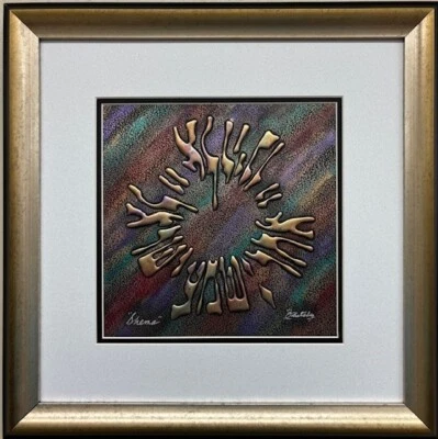 Joel Zaretsky "Shema Yisrael" emoldurado oração judaica assinada à mão original novo - Imagem 1 de 4