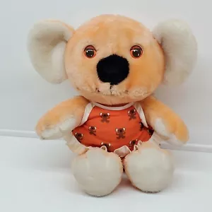 Vintage 80er Hasbro Softies Googlies Plüsch 14 Zoll orange Koalabär mit Schlafaugen (wie - Bild 1 von 8