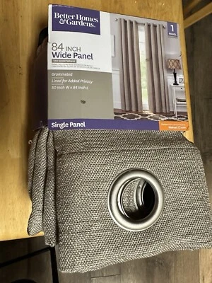 Better Home & Gardens 84 inch wide Tan Basketweave 50in W x 84in L Single panel - Image 1 of 3