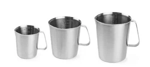 Hendi Messbecher Edelstahl Meßbecher Meßkanne mit Messskala Gastro - Bild 1 von 4