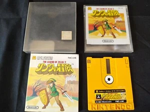 ZELDA 2 ADVENTURE OF LINK FAMICOM (NES) Sistema disco, disco di gioco e scatola-f0515- - Foto 1 di 17