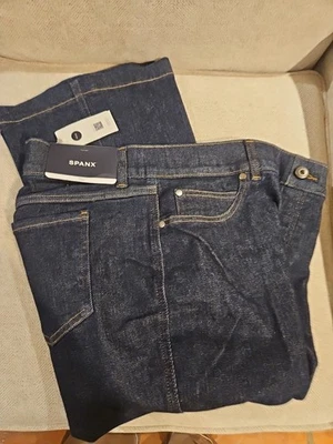 Pantalones de mezclilla acampanados SPANX para mujer XL Petite elásticos azules ajuste moldeador Foto 1 de 4