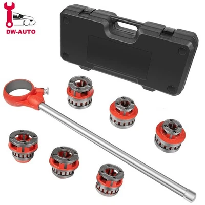 12-R 1/2"-2" NPT Ratchet Pipe Threader Set Threading Tool fits RIDGID Dies 36475 - Image 1 of 4