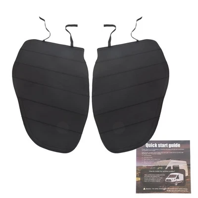 For Ford Transit Van A 2015 -2022 Pair Blackout Front Door Window Covers  Gray - Image 1 of 4