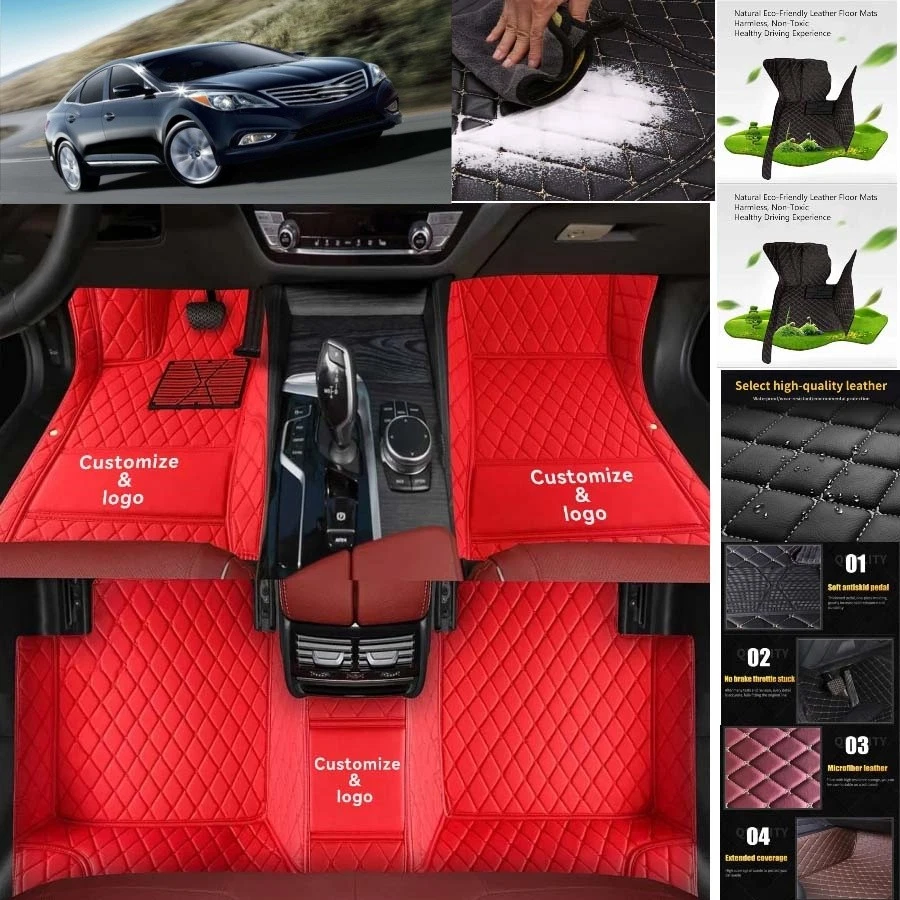 For Hyundai Azera Car Floor Mats Luxury Waterproof Carpets Liners Interior Auto Foto 1 de 4