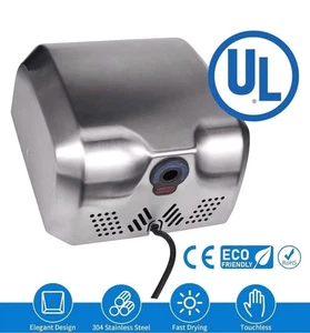 Goetland UL Approved Commercial Hand Dryer 1800w Stainless Steel Automatic High - Picture 1 of 7