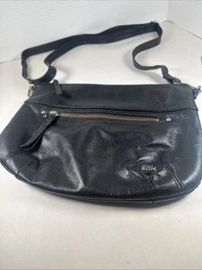 Adorable! The Sak Silver Black Leather Oleta Womens Crossbody Purse 11x8 - Picture 1 of 8