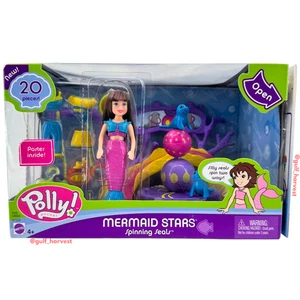 2004 Mattel Polly Pocket Mermaid Stars Kerstie Spinning Seals Playset - OPEN BOX - Picture 1 of 16