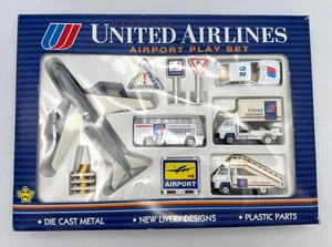 NUEVO Juego Vintage United Airlines Aeropuerto 1993 Juguete Real Die Cast Metal 6261 - Imagen 1 de 6