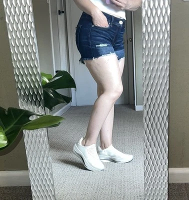 Pantalones cortos para mujer American Eagle Outfitters/jeans ajustados elásticos talla 2  Foto 1 de 4