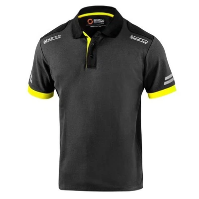 Für SPARCO TEAMWORK 02415 GSGF/L polo shirt short sleeve grey/yellow fluorescen - Bild 1 von 4