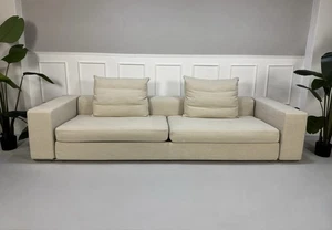 Flexform Groundpiece Designer Sofa Stoff Beige Couch - Bild 1 von 5
