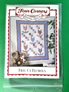 Four Corners Field of Flowers Wall Hanging Quilt Pattern - Very Pretty - UNCUT - Picture 1 of 3