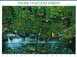 SC# 3378 - 2000 - 33¢ Nature of America - Pacific Coast Rain Forest Sheet of 10 - Picture 1 of 1